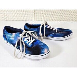 Vans Off the Wall Shoes Womens Size 7 US Galaxy Skateboard Blue Space Sneakers